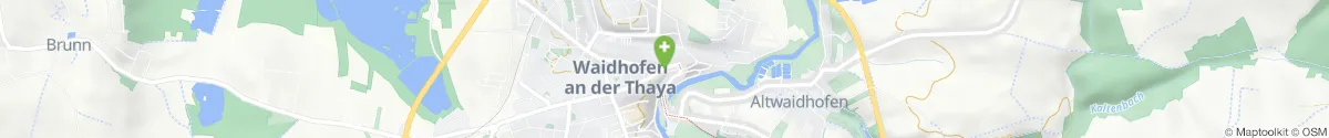 Kartendarstellung des Standorts für Apotheke Zum schwarzen Adler in 3830 Waidhofen an der Thaya